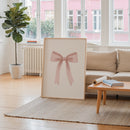 Pink Ribbon Bow Print