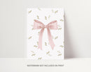 Pink Ribbon Bow Print