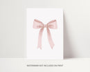 Pink Ribbon Bow Print