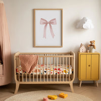 Pink Ribbon Bow Print