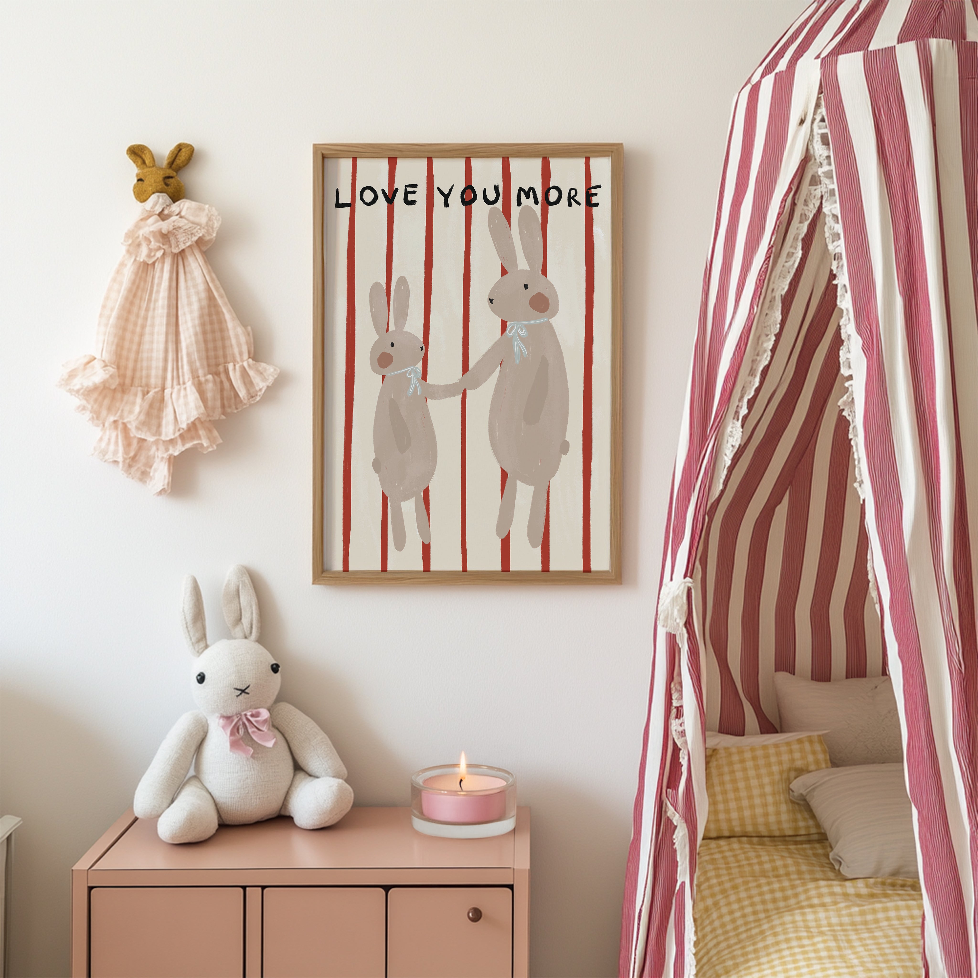 Love You More Bunny Print